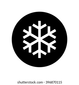 Snowflake icon in circle . Vector illustration