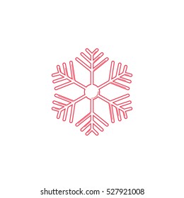 Snowflake icon, Cold symbol, vector graphics, a color linear pattern on a white background, eps 10.