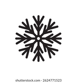Icono de copo de nieve. Símbolo de invierno frío. Pictograma de Clima congelado. Diseño de forma de Vector.