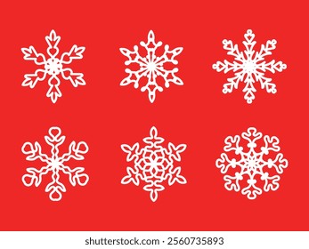 Snowflake icon collection. winter design element