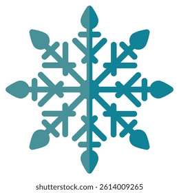 Snowflake icon in Color Fill. Flat style. isolated on white background