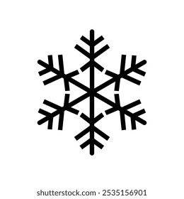  Schneeflocken-Icon-Design in Schwarz-Weiß