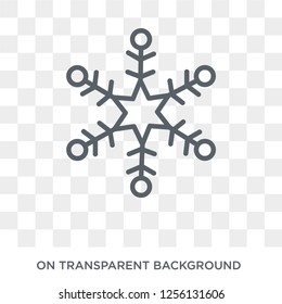 Snowflake icon. Snowflake design concept from  collection. Simple element vector illustration on transparent background.