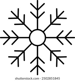 Diseño de icono de copo de nieve para uso personal y comercial