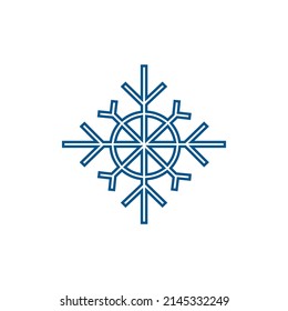 snowflake icon. design sign. White background
