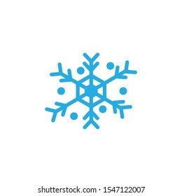 snowflake icon, design template vector