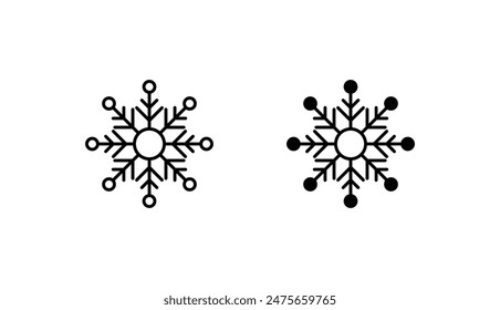 Snowflake icon design with white background stock illustration