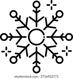 Snowflake Icon Design for Winter and Christmas