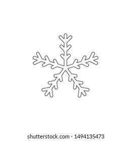 Snowflake icon. Element of chrismas for mobile concept and web apps icon. Outline, thin line icon for website design and development, app development