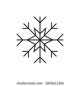 icono de copo de nieve elemento de icono de navidad para concepto móvil y aplicaciones web. Icono de copo de nieve de línea delgada se puede usar para web y móvil. Icono premium sobre fondo blanco