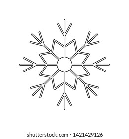 snowflake icon. Element of Winter for mobile concept and web apps icon. Outline, thin line icon for website design and development, app development