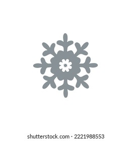 icono de copo de nieve. emblema de copo de nieve. Ilustración del vector 
