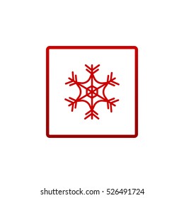 Snowflake icon flat .