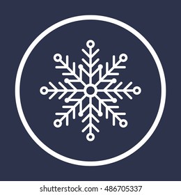 Snowflake    icon. Flat design.