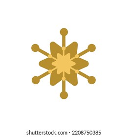 Snowflake icon flat design illustration