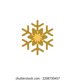 Ilustración de diseño plano de icono de copo de nieve
