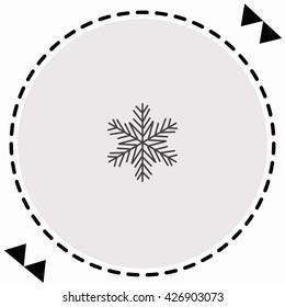 Snowflake icon Flat Design. Isolated Illustration.