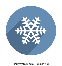 Snowflake Icon in Flat Design Style. Vector illustration