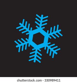 Snowflake Icon in Flat Design Style. Vector illustration.