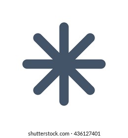 snowflake Icon, flat design style