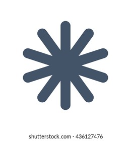 snowflake Icon, flat design style