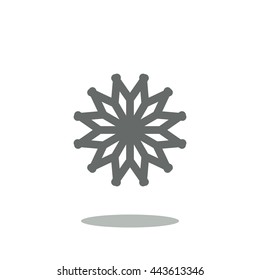 snowflake Icon, flat design style
