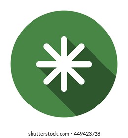 snowflake Icon, flat design style
