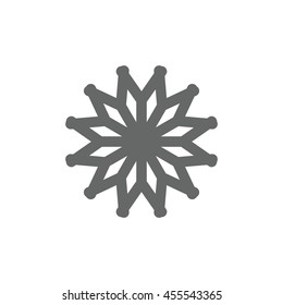 snowflake Icon, flat design style