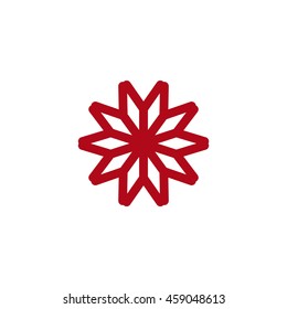 snowflake Icon, flat design style