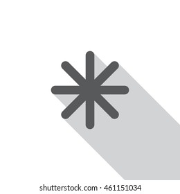 snowflake Icon, flat design style