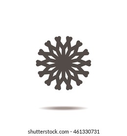 snowflake Icon, flat design style