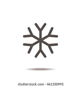 snowflake Icon, flat design style