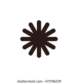 snowflake Icon, flat design style