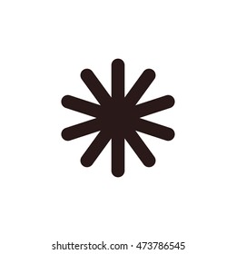 snowflake Icon, flat design style
