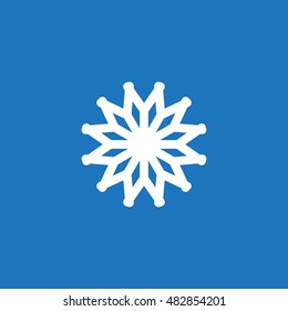 snowflake Icon, flat design style