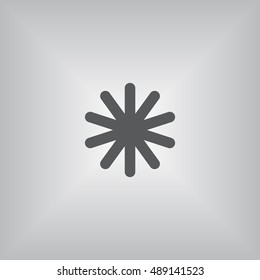 snowflake Icon, flat design style
