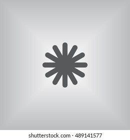 snowflake Icon, flat design style