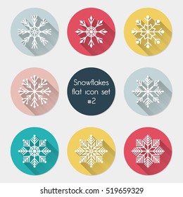 Snowflake Icon in Flat Design Style. Vector illustration, vector