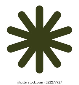 snowflake Icon, flat design style