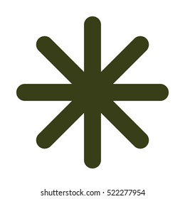 snowflake Icon, flat design style
