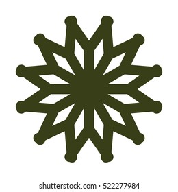 snowflake Icon, flat design style