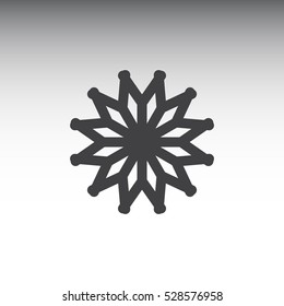 snowflake Icon, flat design style