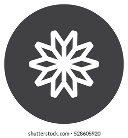 snowflake Icon, flat design style