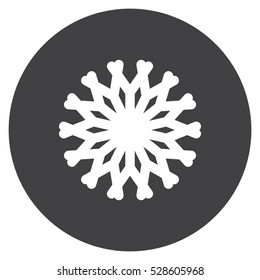 snowflake Icon, flat design style