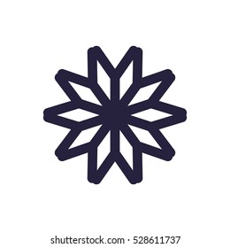 snowflake Icon, flat design style