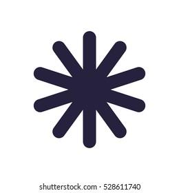 snowflake Icon, flat design style