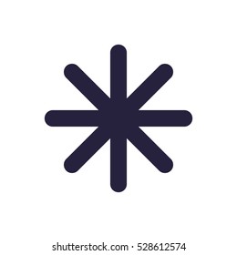 snowflake Icon, flat design style