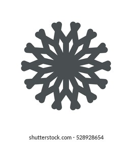 snowflake Icon, flat design style