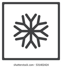 snowflake Icon, flat design style