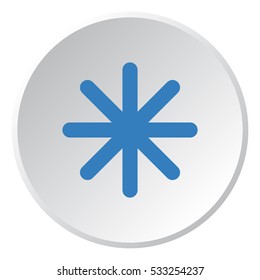 snowflake Icon, flat design style